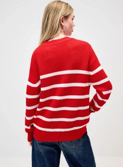 Oversized striped sweater