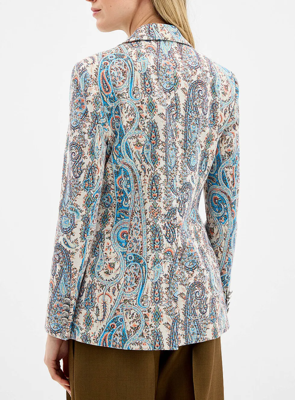 Paisley jacquard fitted jacket