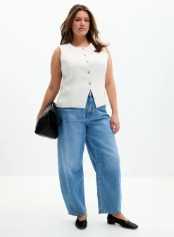 Pale indigo stretch jean