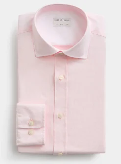 Pale pink herringbone shirt