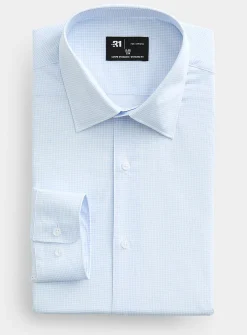 Pale-blue houndstooth shirt