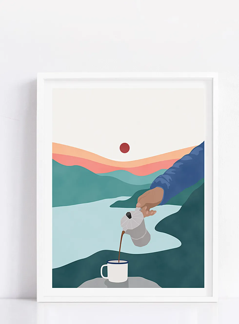 Panoramic coffee art print