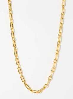 Paperclip-link gold chain