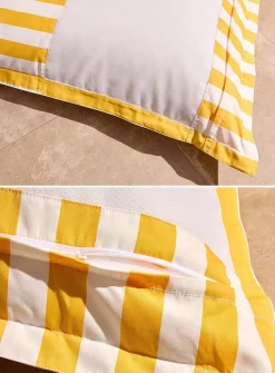 Parasol-stripe floating beanbag chair