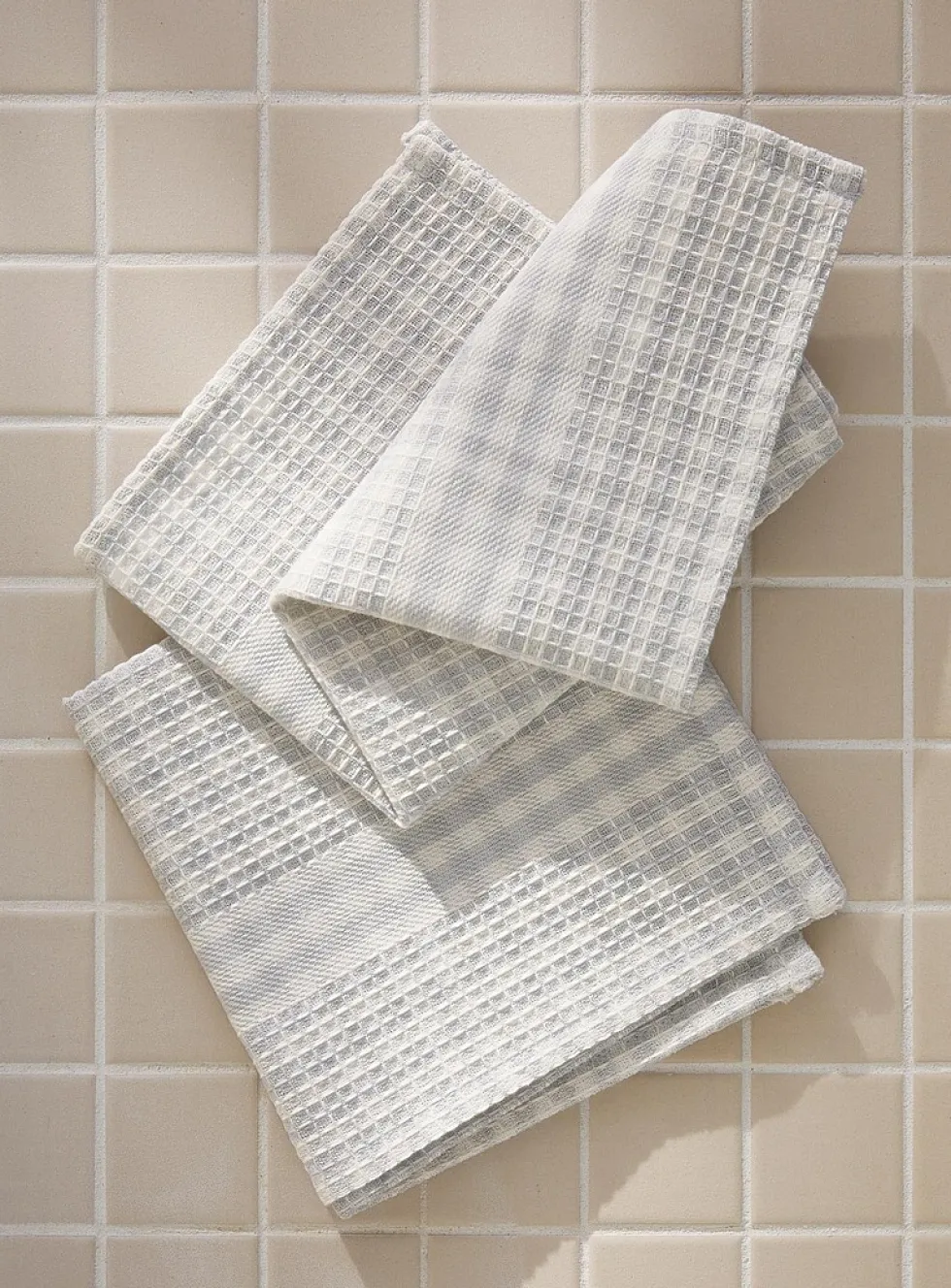Pastel gingham dishcloths