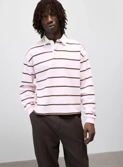 Pastel stripe rugby polo