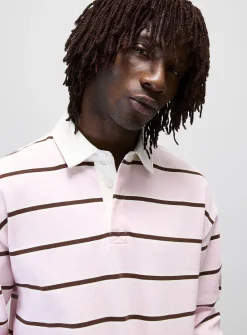 Pastel stripe rugby polo