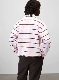 Pastel stripe rugby polo