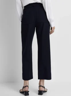 Patch-pocket stretch twill pant
