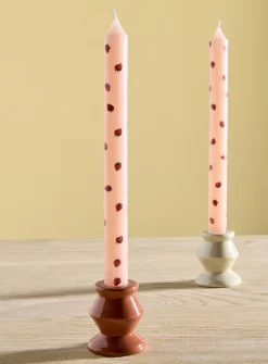 Patterned elongated candles