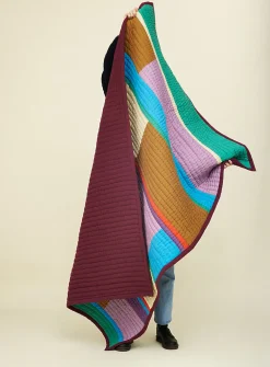 Pavilion colour blocks quilted blanket