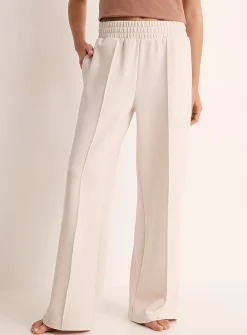 Peachskin-feel straight-leg lounge pant