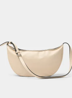 Pebbled half-moon bag