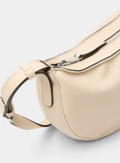 Pebbled half-moon bag