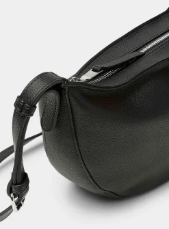 Pebbled half-moon bag