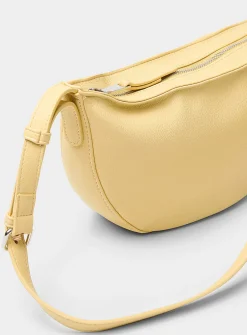 Pebbled half-moon bag