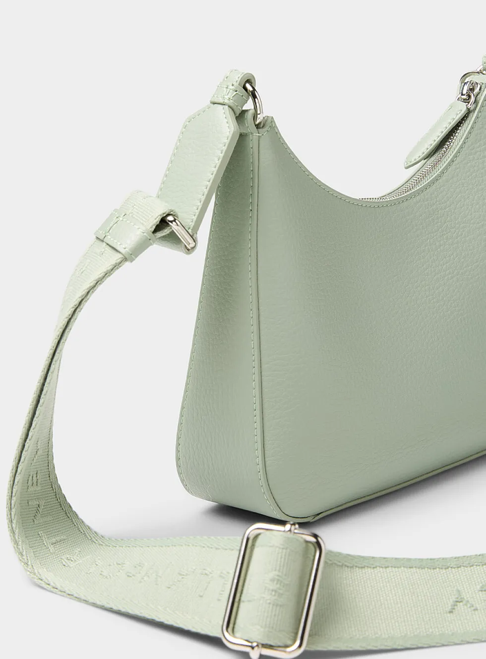 Perforated logo mint shoulder bag