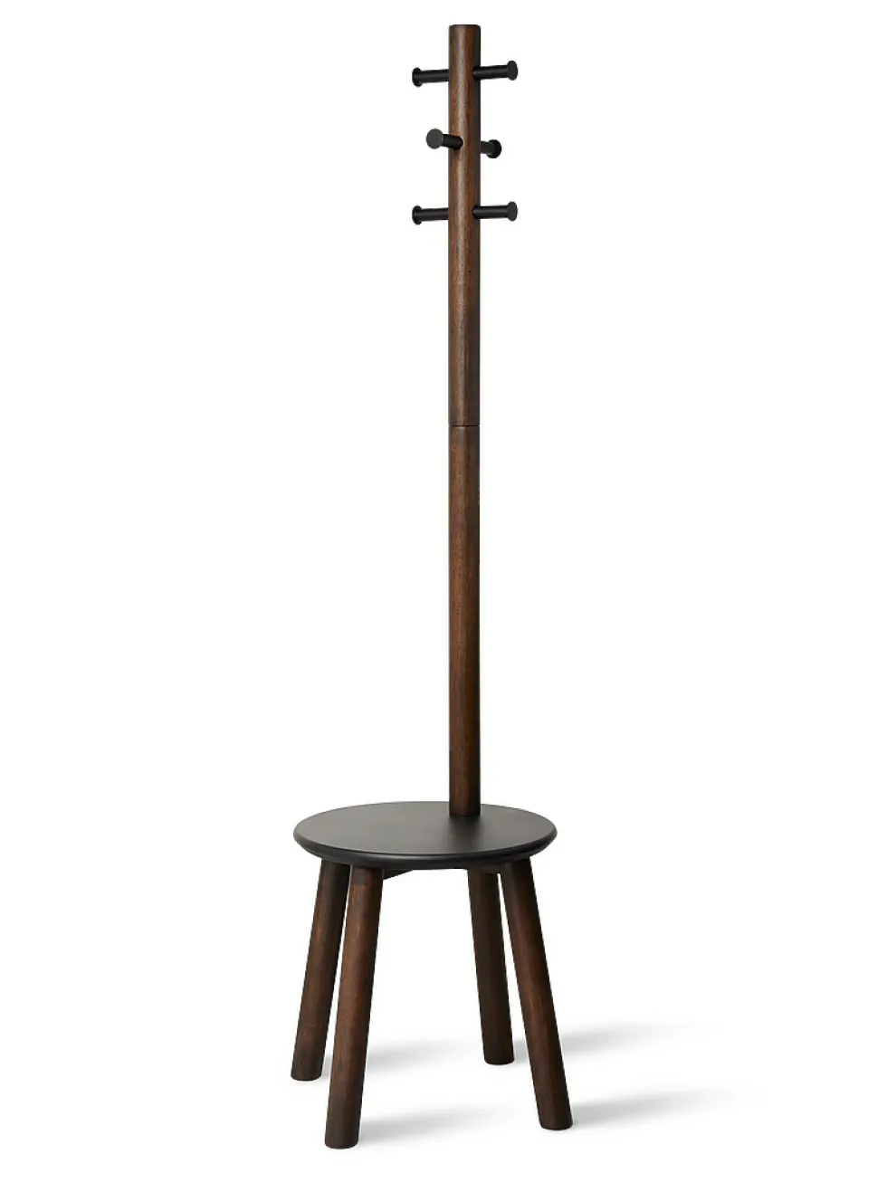 Pillar stool and coat rack