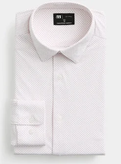 Pink micro-flower shirt
