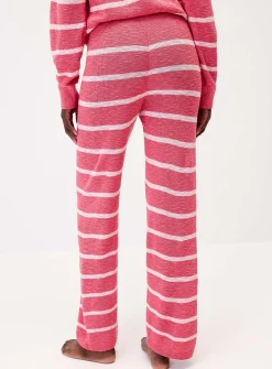 Pink stripes knit lounge pant