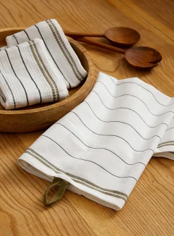Pinstriped tea towels