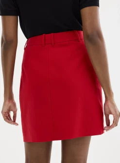 Piped pockets structured skort