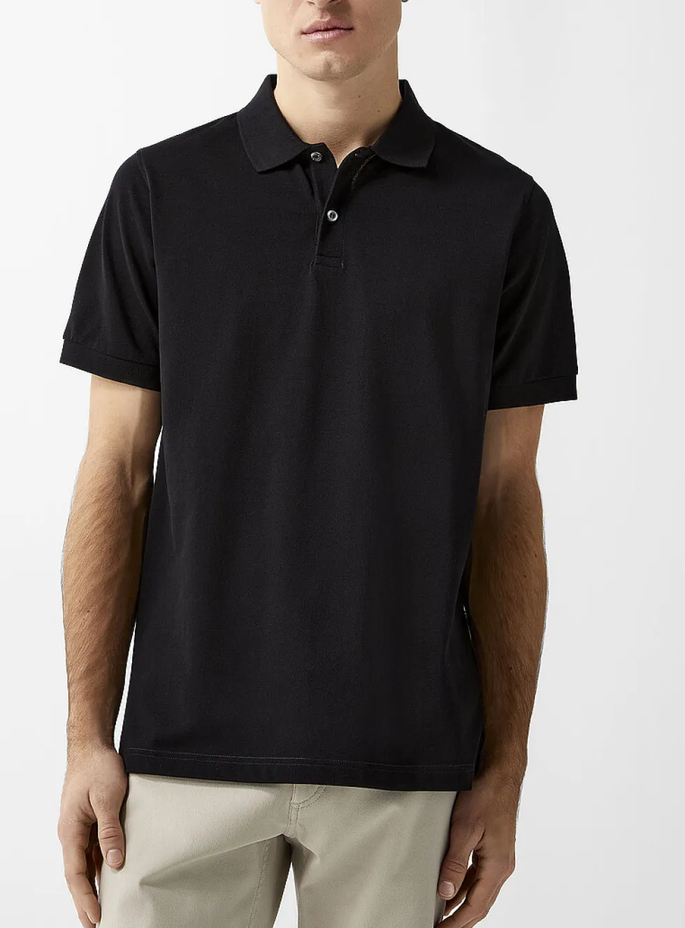 Piqué plain polo shirt