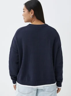 Playful embroidery sweater