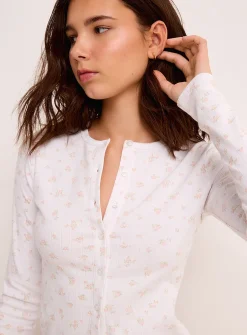 Pointelle knit cardigan