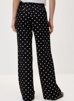 Polka-dotted dress pant