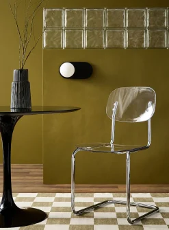 Polycarbonate and metal chairs