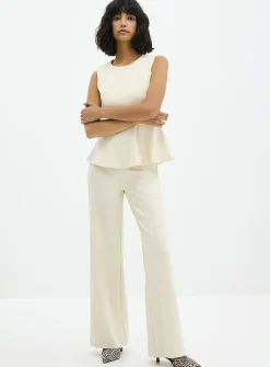 Ponte wide-leg pant