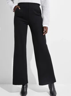Ponte wide-leg pant
