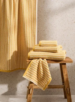Popcorn texture organic cotton towels
