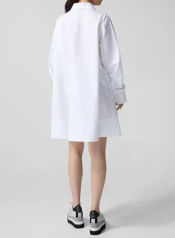 Poplin cropped shirtdress