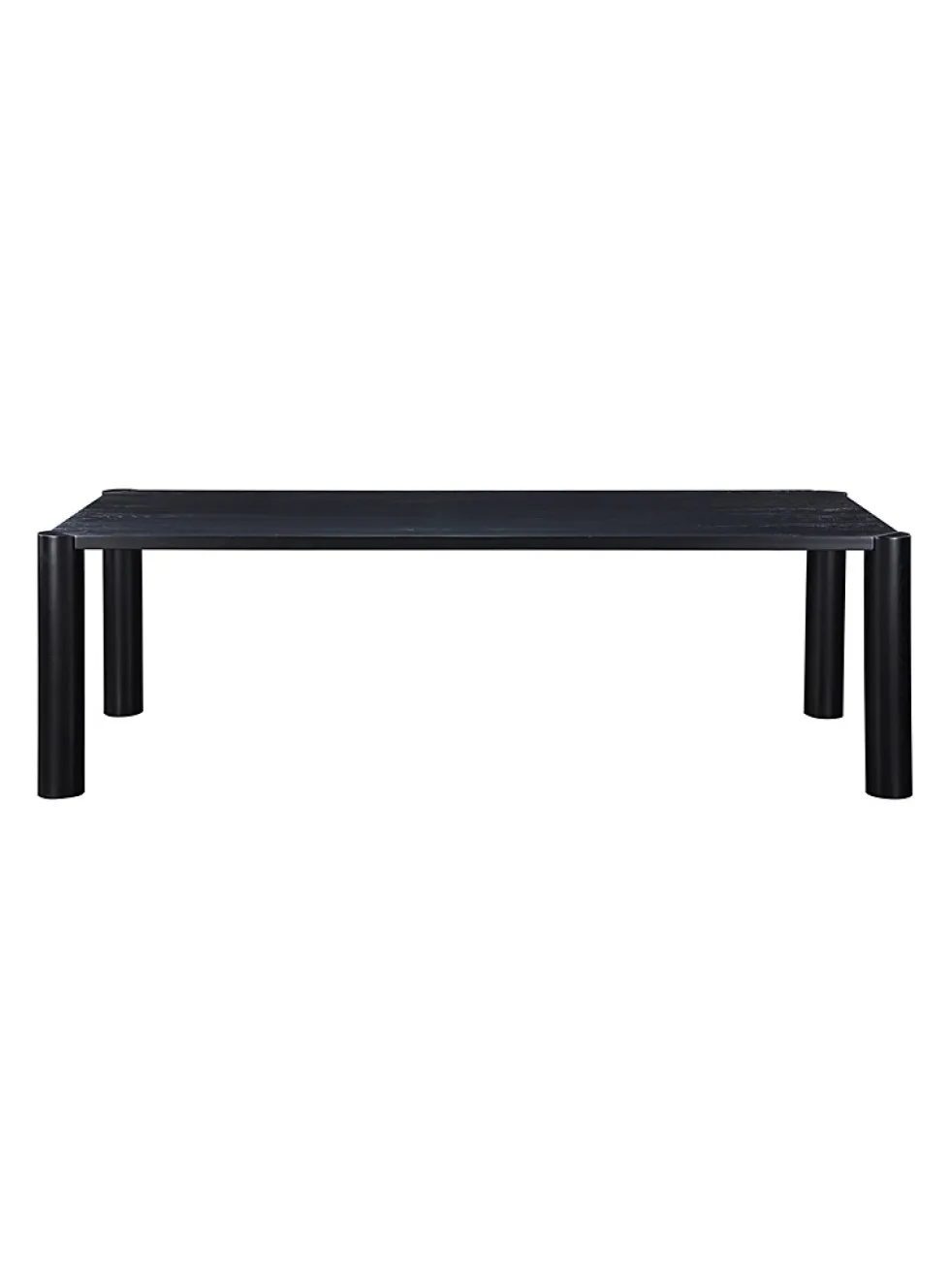 Post black oak wood large dining table