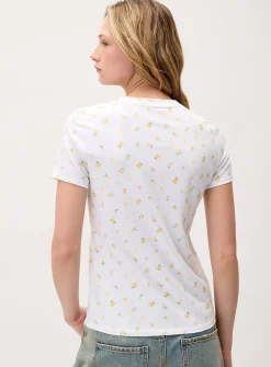 Printed lightweight crew-neck T-shirt