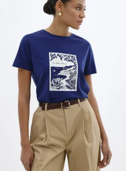 Printed Pima cotton T-shirt