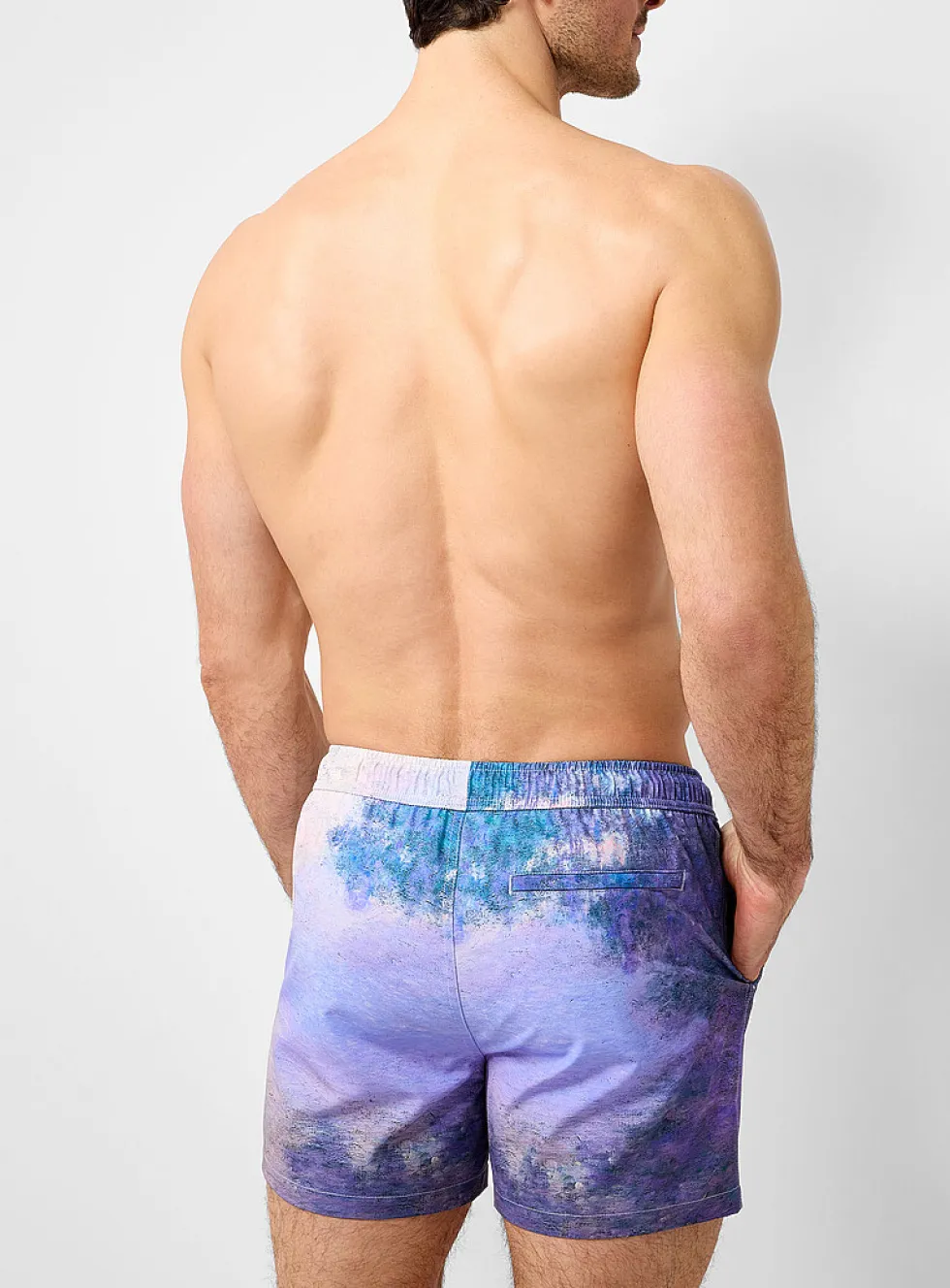 Printed stretch swim short
