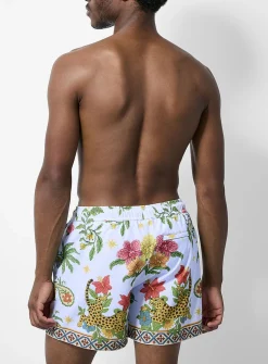 Printed stretch swim short