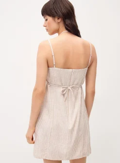 Printed tie-back dress