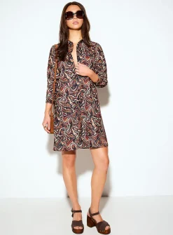 Printed ultra-long shirt