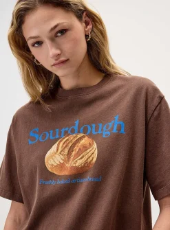 Printed washed T-shirt