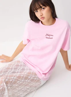 Printed washed T-shirt