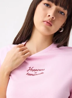 Printed washed T-shirt
