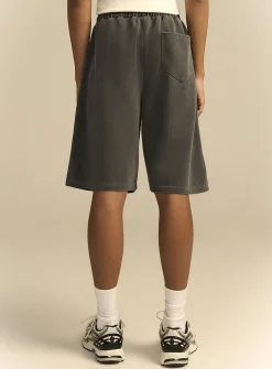 Printed-cross sweat Bermudas