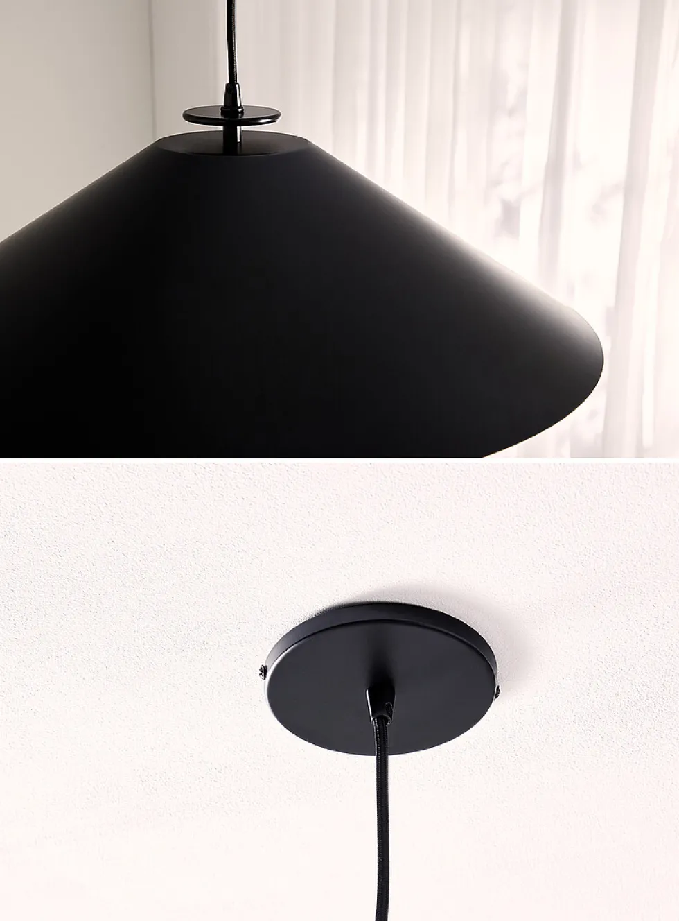 Prudence matte black light fixture