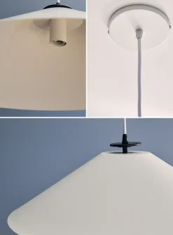 Prudence matte white light fixture