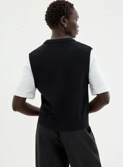 Pure cotton overlaid vest