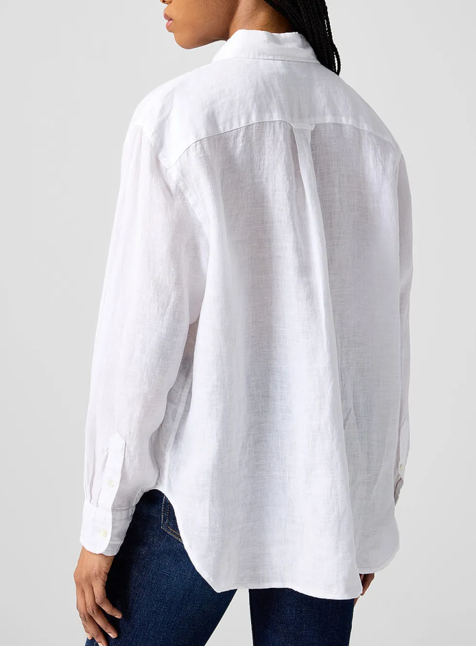 Pure linen logo shirt
